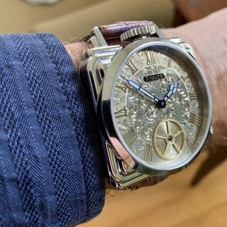 SpeakEasy with Engraved Silver and Gold Dial from 1860s - Image 3