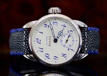 Rare Antique Enamel Dial with Blue Numbers - Image 5