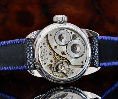 Rare Antique Enamel Dial with Blue Numbers - Image 2