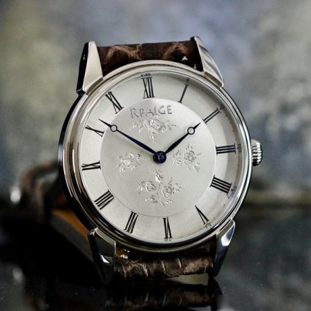 38mm Steel Watch with vintage 17 jewel movement and Antique Sterling Dial - Image 3