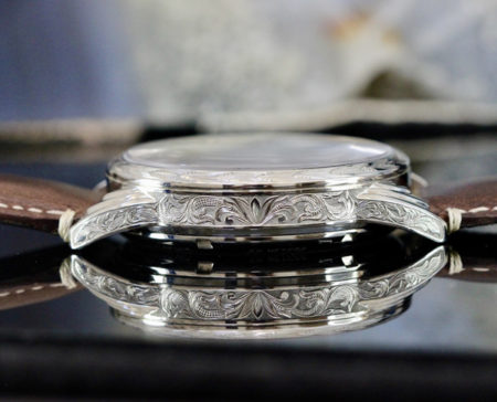 Hand Engraved Steel case Antique Sterling Engraved dial - Image 4