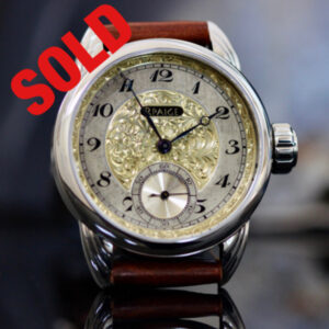 Antique Hand Engraved Sterling/Gold  Dial
