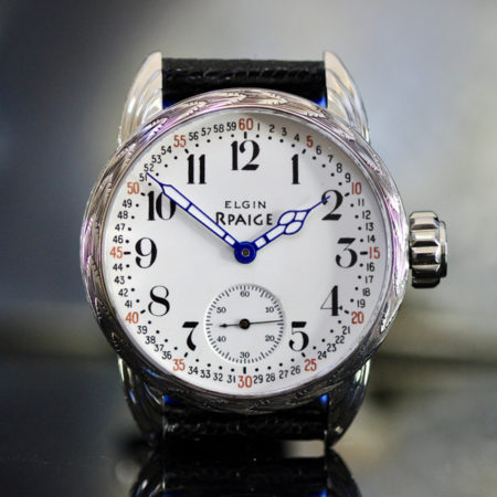 Antique enamel "Montgomery" dial with engraved case - Image 4