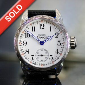 Antique enamel "Montgomery" dial with engraved case