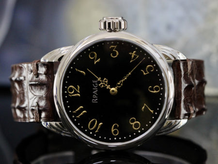 Rare, Black antique enameled dial with gold numbers - Image 2