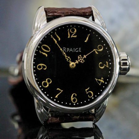 Rare, Black antique enameled dial with gold numbers - Image 3