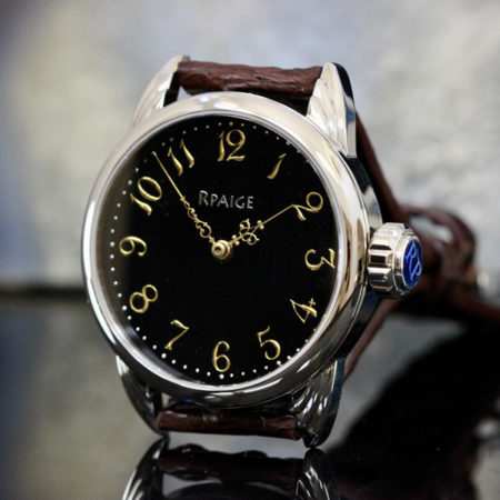Rare, Black antique enameled dial with gold numbers - Image 4