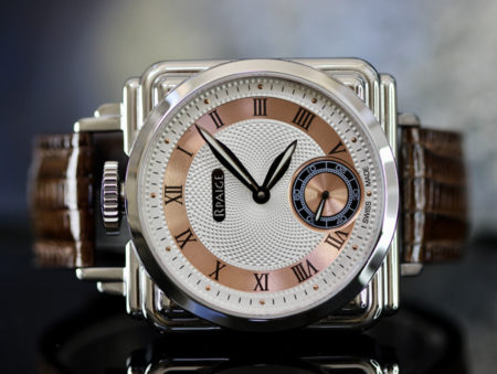 Art Deco inspired White/Rose Gold colored Guilloche Dial - Image 2