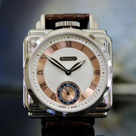 Art Deco inspired White/Rose Gold colored Guilloche Dial - Image 3