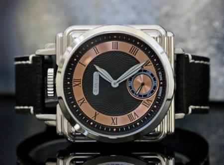 Art Deco inspired Black/Rose Gold colored Guilloche Dial - Image 2
