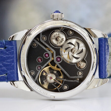 Steel Wrocket  case with antique silver engraved dial - Image 4