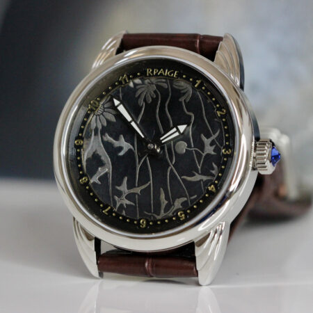 Antique Sterling  Silver  "Niello" Dial - Image 6