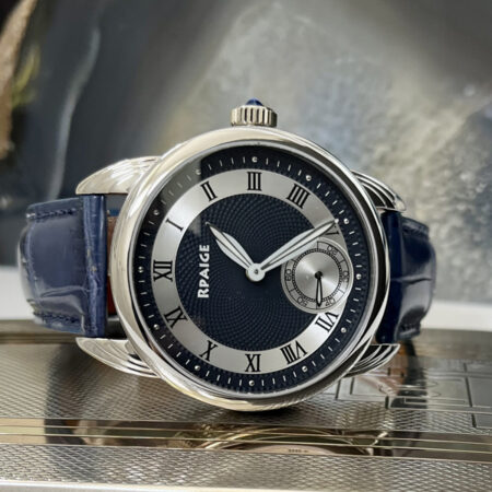 Wrocket  "Deco" Blue/Silver Guilloche dial - Image 3