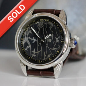 Antique Sterling  Silver  "Niello" Dial