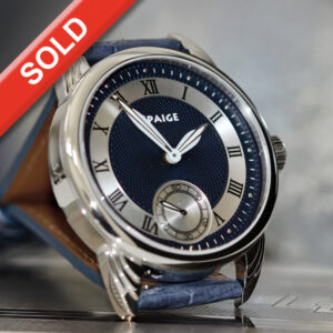 Wrocket  "Deco" Blue/Silver Guilloche dial