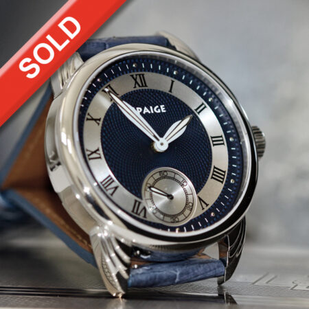 Wrocket  "Deco" Blue/Silver Guilloche dial