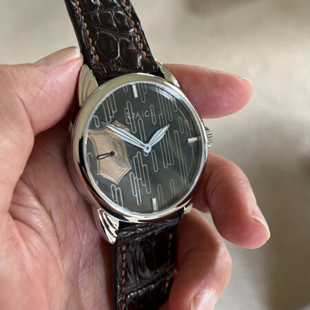 Antique Sterling  Silver  and Rose Gold  "Niello" Dial - Image 2