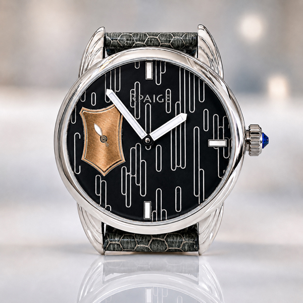 Antique Sterling Silver and Rose Gold "Niello" Dial - Image 3