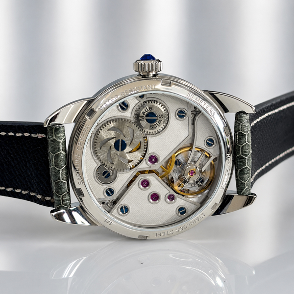 Antique Sterling Silver and Rose Gold "Niello" Dial - Image 4