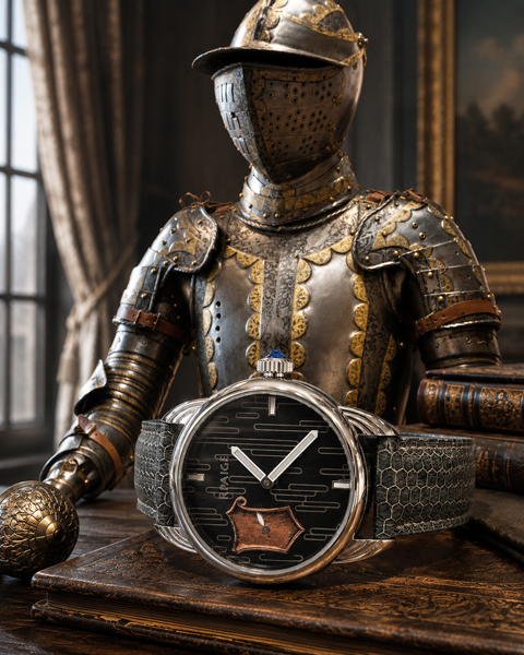 Antique Sterling Silver and Rose Gold "Niello" Dial - Image 6