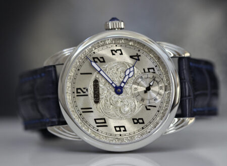 Outstanding Antique Silvered and engraved dial - Image 2