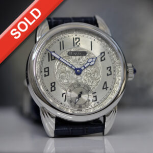 Outstanding Antique Silvered and engraved dial