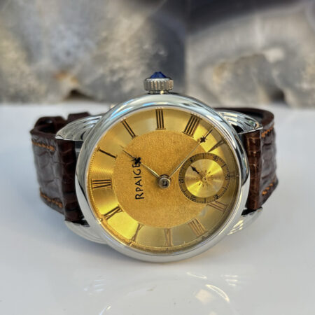 15kt  yellow gold antique  hand made dial from 1850 - Image 5