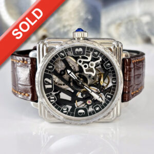 Art Deco engraved Masterpiece/ Skeleton