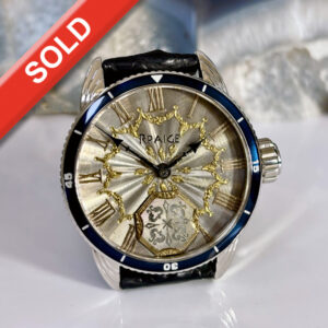 Antique Sterling Silver, 18kt gold, and Platinum dial