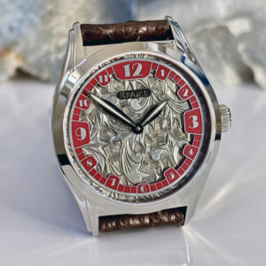 Antique Hand Engraved Sterling Silver Dial