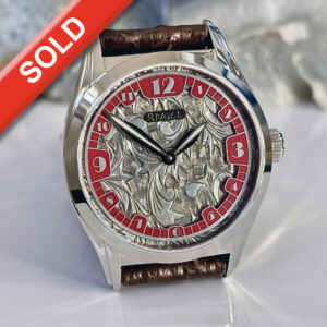 Antique Hand Engraved Sterling Silver Dial