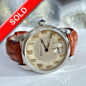 Antique "Tropical" Dial made of Sterling and 14kt Gold